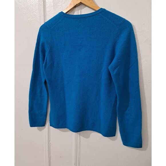 Charter Club Womens Small 2 PLY luxury 100% cashmere sweater sky Blue - Picture 4 of 8